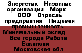 Энергетик › Название организации ­ Марк 4, ООО › Отрасль предприятия ­ Пищевая промышленность › Минимальный оклад ­ 1 - Все города Работа » Вакансии   . Московская обл.,Звенигород г.